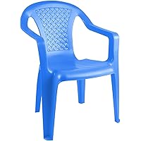 Unbekannt Kinderstühle Stapelstühle Kinderstuhl Kindersessel Stuhl Kindermöbel Gartenstuhl, Farbe:blau