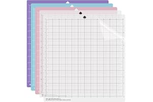 ZINUEEN Confezione da 5 tappetini da taglio autoadesivi per Silhouette Cameo 4/3/2/1, 12 x 12 pollici, con ampia gamma di adesivi, tappetini da taglio antiscivolo, per Silhouette Cameo Vinyl Craft