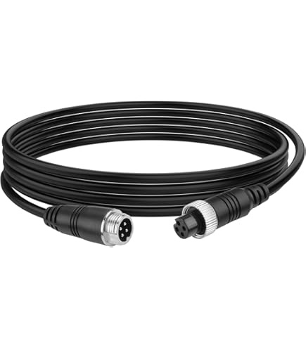 Câble Extension Vidéo Aviation 4 Broches MEIRIYFA - 5m, Étanche, Anti-Interférences - Pour Caméra Recul