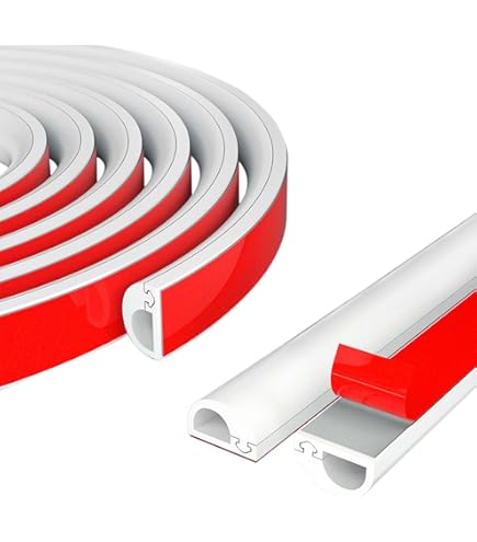 Canalina Passacavi Adesiva Mini 2 Metri - Bianca Per Cavi HDMI, USB E Alimentazione | Facile Installazione - Foto 4