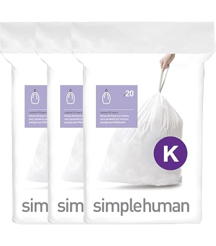 Simplehuman Cw1385Cb Afvalemmer, Kunststof, Zwart, 32 X 47 X 63.5 Cm