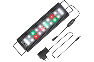 Éclairage d'aquarium EINFEBEN LED, éclairage LED d'aquarium RGB pour plantes aquatiques de 30 à 50 cm et aquariums d'eau douce, dimmable