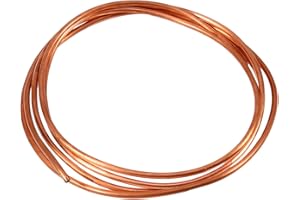 FTVOGUE 2M OD 4 mm x ID 3 mm Plasticidad maravillosaTubo de Cobre Suave Tuberías de Refrigeración Utilizadas en Fabricación de Cables