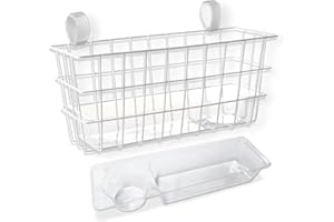 YOUR ESSENTIAL SHOP Zimmer Frame Basket | Walking Frame Basket | With Tray and Cup Holder | Perfect Zimmer Frame Accessory | Lightweight, Durable and Spacious | Easily Attaches