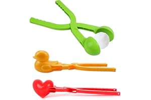 Cdemiy Schneeball-Clip, 3Pcs Schneeball Maker, Ente Herz Ball Form Schneeball Maker Clip, Kunststoff Sand Ball Clip, für Schneeballschlacht Spiele, Winter Schnee Strand, zufällige Farbe