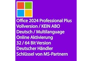 GENERISCH Lizenz für Microsoft Office 2024 Professional Plus Key | VOLLVERSION/KEIN ABO | 1 PC/NOTEBOOK | 32 & 64 Bit | Online Aktivierungsschlüssel