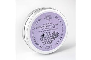 RHOOSE POINT REMEDIES Beeswax Wood Polish with Lavender Essential Oil - 100ml - Natural Wood Wax, Enhances the Natural Beauty of All Types of Wood, Cleans, Seals & Protects for a Perfect Finish
