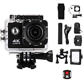 Jouis 4K Ultra HD Su Ge&ccedil;irmez Aksiyon Kamerası &ndash; 16MP Wifi Spor Kamera, 170&deg; Geniş A&ccedil;ılı Lens, 2.0 İn&ccedil; Ekran, 2.4G Kablosuz B