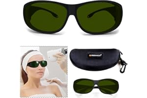 FREEMASCOT Professional 190nm-2000nm IPL Laser Safety Glasses for UV Protection, Laser Hair Removal, Beauty & Cosmetology Eye Protection