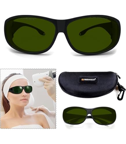 3 Paires Lunettes Protection Lumière Rouge IPL 200-2000nm - Sécurité Laser & Cosmétologie