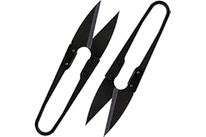 CUIDAKJ 2Pcs U Mini Sewing Scissors,Bonsai Pruning Scissors Thread Nippers Pruner Shears Yarn Thread Cutter Craft Clipper DIY Supplies,Small Snips Great for Bud,Leaves,Yarn,Stitch,Knitting,Embroidery,Craft