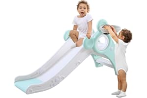 GROWAYSTORY Rutsche Indoor Outdoor ab 1 2 3 Jahr,Faltbar Kinderrutsche,Baby Gartenrutsche,Tolles Geschenk für Kinder,Geburtstagsgeschenk Grün