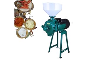 GORGIVOUS Electric Grain Mill, Grain Mill, Nut Mill with Funnel, Commercial Electric Mill, Grain Mill, Machine Chopper for Cereals, Corn, Straw, Feed, Scrap Mill