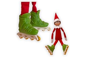 The Shelf Shack Naughty Elf Roller Skates Elf Accessories - Funny Elf Prop Joke Idea (Green)