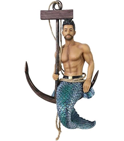 Soprammobile Natale Merman December Diamonds – Ornamento In Resina Con Glitter – 17,8 Cm