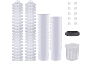 ROIIKETU Disposable Paint Sprayer Gun Mixing Cup for HVLP Paint Spray Paint Gun,Car Paint Gun Kit with 50 Cup Liners 50 Lids 1 Hard Cup with Retainer Ring Disposable Mixing Cup