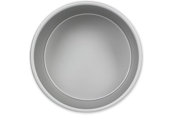 PME - Moule à Gâteau Rond en Aluminium Anodisé, Argent, 102 mm x 102 mm de Profondeur