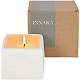 Innara Organic Caramel Toffee Scented 100% Soy Wax Candle, 100g - Handmade, Natural & Eco Friendly, Made from Recycled Materials, Clean-Burning Cotton Wick, Premium European Oils, 30 Hour Burn Time