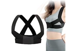 MaNeaz M Noir Réglable Maintien Du Dos Du Cou Et Des Épaules Ceinture Dorsale Femme Redresse Dos Correcteur De Posture Pour Le Haut Du Dos Qui Soutient La Clavicule Et Soulage Respirant