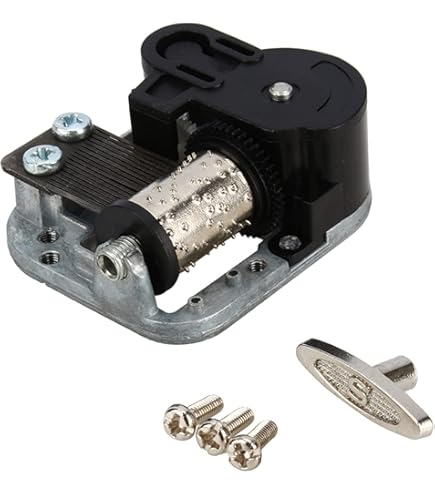 Meccanismo Carillon Musicale 18 Note - Carica Manuale Con Chiave A Farfalla, Melodia Greensleeves - Foto 13