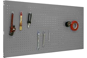 SIMON RACK SimonRack Panneau Outils Muraux, Organisateur Outils, Comprend 8 Crochets, 1200 x 600 mm, Gris - Simonwork