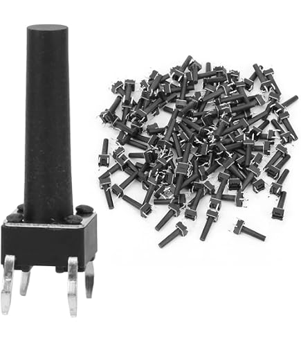 100 Pulsanti Tattili Momentanei 3x6x4.3 Mm - 2 Pin, Angolo Retto, SMD-like