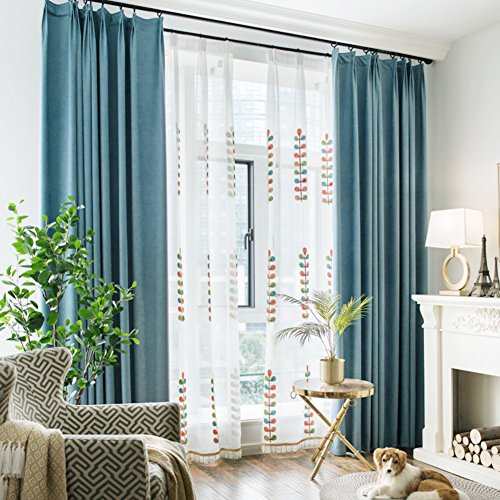 Liuzemin European Blackout Curtains Modern Minimalist Solid Color