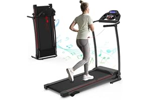 LIVSPO Folding Treadmill for Home Use 12KM/H with 3 Level Incline Electric Running Machine Bluetooth & App Control Heart Rate Monitor Foldable Exercise Machine