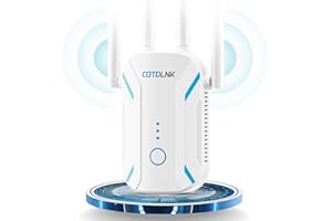 COTDLNK Ripetitore WiFi Potente per Casa 1200Mbps Amplificatore WiFi, 2024 Più Recente WiFi Extender 5GHz e 2.4GHz Dual Band, Configurazione Facile, Spina UE