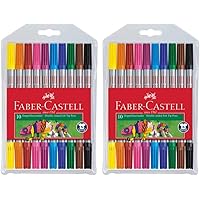 Faber-Castell 151110 - Doppelfasermaler, 10er Etui (2x 10er Etui)