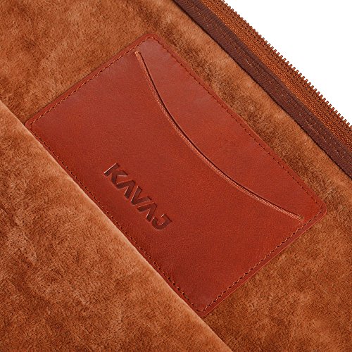 KAVAJ Lederhülle Tasche Sleeve „Sydney“ Für Fas Apple Macbook 12″ (2015/2016) Cognac Braun Aus Echtem Leder. Dünne Tasche Als Edles Zubehör Für Das Neue Macbook 12 Zoll. - 5