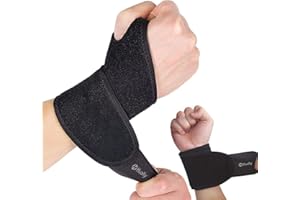 Hually Protège Poignet, (1 Paire) Poignet Protège Bandage Protection de Poignets, pour Réduire Pression du Poignet/Chaleur du Poignet/Protection des Articulations pour Musculation,Gymnastique
