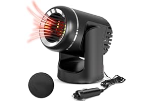 ‎FUNMO Funmo 120W Auto Lüfter Heizung, 12V Heizlüfter,2 in 1 Tragbar Auto Heizung, Demister mit Gleitschutzmatte, Defroster Tragbare für Auto, Schnelle Erwärmung