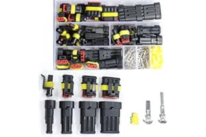 CGEAMDY 352 Stück Wasserdichte KFZ Kabel Steckverbinder, KFZ Stecker Steckverbinder 1/2/3/4-polig Set, Elektrische Anschlüsse Kabel für Motorräder Auto Boots LKW