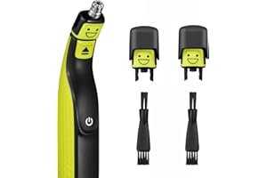 LIAMERHE 2 Stück Nasenhaartrimmer Aufsätze Ersatzklingen Klingen für O Blade QP2520 QP2630 QP2620 QP2724 QP2830 QP2734 O Blade Pro 360 mit Bürste Männergeschenk Trimmaufsätze