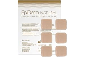 ‎BIODERMIS Biodermis Epiderm Natural Narbenpflaster aus hautfarbenem Silikon 1x6St, 3 x 3 cm Selbstklebend am gesamten Körper, Zur Narbenpflege nach der OP und um alte Narben zu entfernen