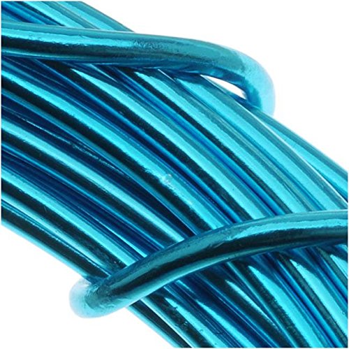 The Beadsmith Anodized Aluminum Wire – 12 Gauge – 39 feet – Turquoise Color – Bendable Craft Wire Used to Jewelry Making, Wire Wrapping, Sculpting, Floral, Modeling and Other DIY Arts & Crafts