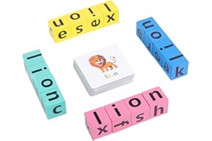 DONGTATA Juego de letras a juego, juego de ortografía de palabras en inglés, juguete de letras a juego, alfabeto ABC, aprendizaje educativo, rompecabezas Montessori, regalo educativo temprano, juguetes de