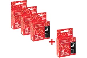 VICTORIA COLLECTION Pegatinas autoadhesivas de doble cara para fotos sin ácidos, cuadrados de montaje de fotos para álbumes de recortes y álbumes creativos, pestañas para imágenes con dispensador de fotos fácil de usar