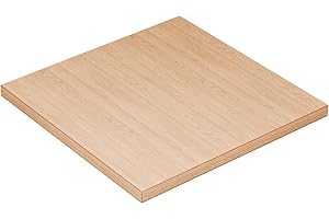 KESSLER PRO Chipboard 28 mm 50 x 50 cm - Table Top for Furniture Making DIY - for Kitchen, Garage or Workshop with Reinforced ABS Edges, Hikora Oak