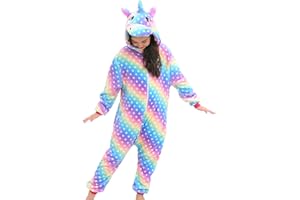 Ceruwum Girls Unicorn Sleepsuit Kids Unicorn Onesie Pyjamas