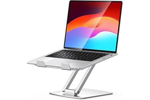 CIRYCASE Laptop Ständer, Aluminium Ergonomischer Laptop Stand, Laptopständer Höhenverstellbar Faltbar, Belüftet Kühlung & Tragbar Notebook Ständer Kompatibel mit MacBook Air/Pro, Allen Laptops 10-16"