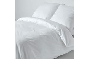 Homescapes 3-teiliges Perkal-Bettwäsche-Set weiß aus 100% ägyptischer Baumwolle, 1 Bettbezug 240x220 cm & 2 Kissenbezüge 80x80 cm