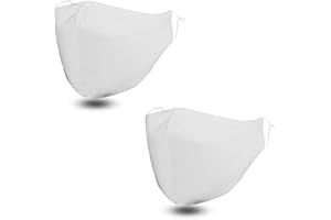 FLOWZOOM Mascarillas reutilizables de tela (2 pack) | Mascarillas negras y mascarillas de color | Mascarilla adjustable con bolsillo para filtros | Mascarillas mujer/niños (talla M) y hombre (talla L)