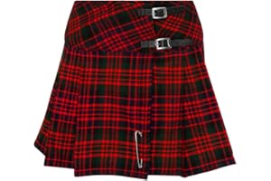Tartanista Schottischer Karierter Mini-Kilt „Billie“-Rock für Damen, 42 cm Länge