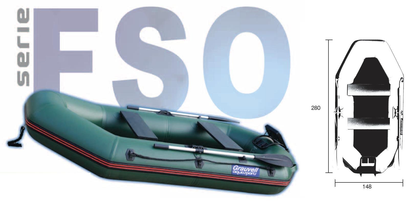 Grauvell-Aquasports-Schlauchboot-280-Green-Boot-Boat-Angelboot-Beiboot