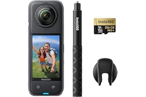 Insta360 X4 Wodoszczelna kamera sportowa 8K 360°, filmy szerokokątne 4K, efekt niewidocznego kijka do selfie, zdejmowana osłona soczewek, czas pracy akumulatora 135 min, edycja AI, stabilizacja