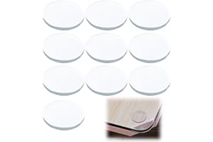 CLYDEWY Ventouses pour plaques de Verre Lot de 10 Coussins Non-Adhésifs Transparent Ronds en Silicone Séparateurs pour Plateau en Verre Butoirs de Poignée de Porte en Caoutchouc Auto-Adhésif