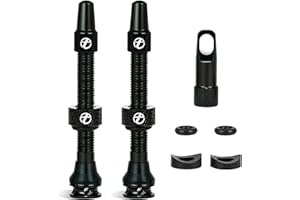Thinvik Valve Presta Amélioré 65mm pour Pneus Tubeless – Kit Super Léger avec Capuchon et Outil de Démontage (Couleurs et Tailles Variées – Paire) pour Vélo de Course/VTT