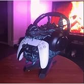 EJDERHA BAŞI PlayStation 5 ile uyumlu 5 Kol Tutucu Kulaklık Standı PS5 i&ccedil;in Joystick Standı(Stand veya Duvara Monte), wq3qcew